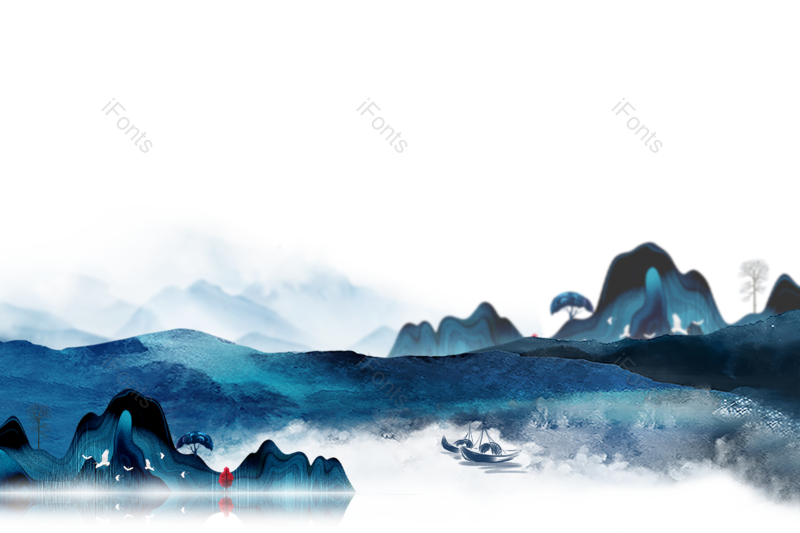 水墨图片,中国风元素,插画PNG,风景免抠素材